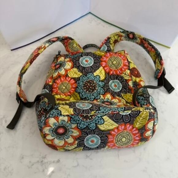 Vera Bradley Large Backpack - Flower Shower Pattern - Picture 7 of 8